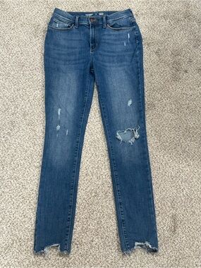 Old Navy Women's Skinny Jeans - Distressed Medium Blue